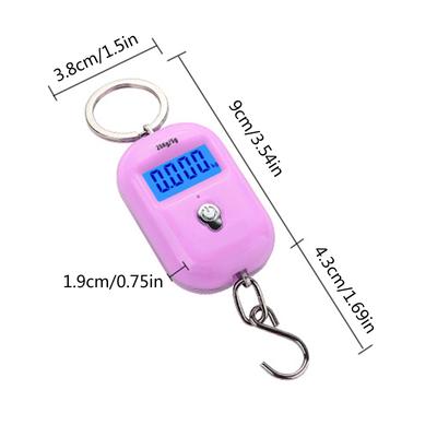 Digital Hanging Scale Handheld 25Kg Mini Cranes Scale Engineering Plastic Material with Hook 4 Colors for Farm Outdoor