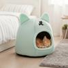 Universal Semi-Closed Winter Cat Nest Cartoon Warm Pet Sleeping Basket Cozy Anti-Slip Pet Castle House for Cats and Dogs