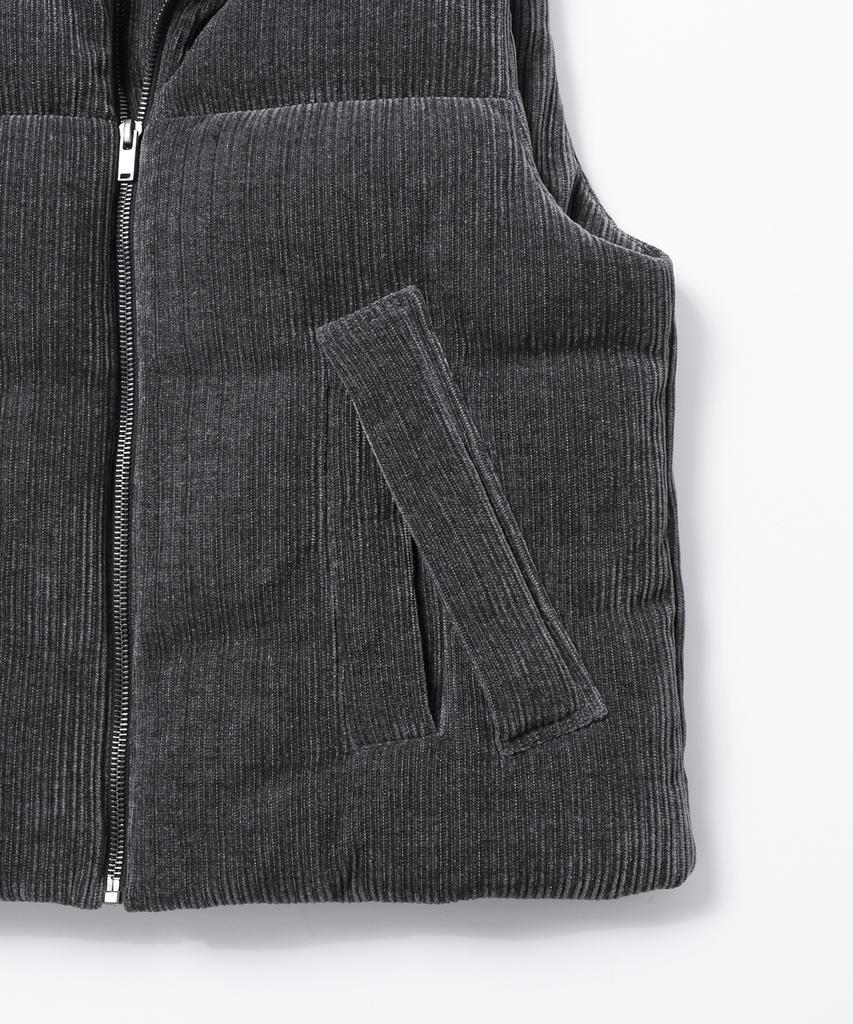 Adhoc Men'S Corduroy Padded Vest (Dk-Grey) (Hbave20)