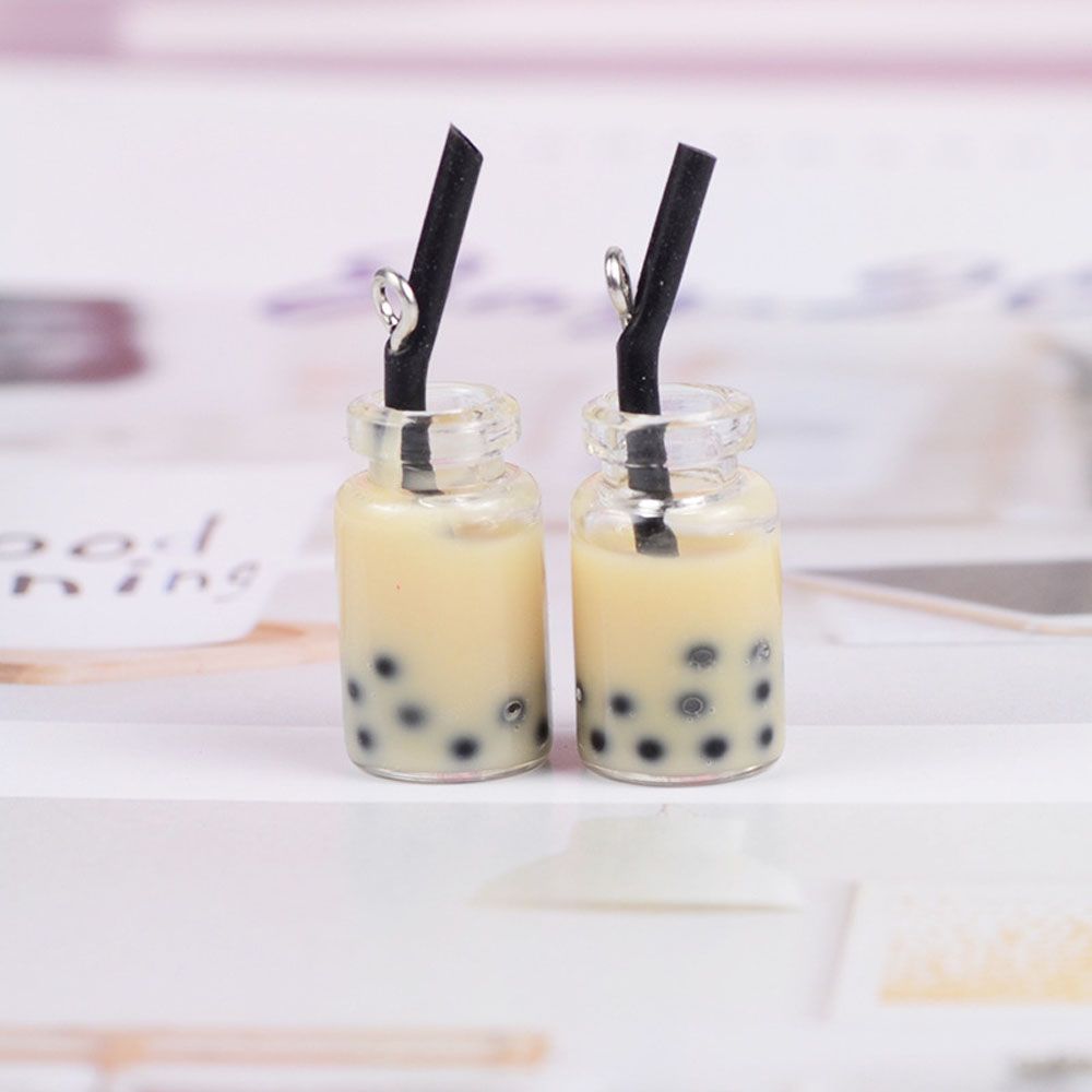 Accessories Resin Necklace Bottle Pearl Milk Tea Earrings Charms DIY Making Pendant Jewelry Making