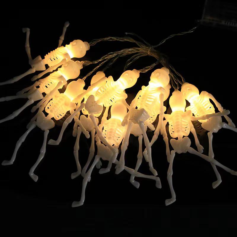 Halloween LED String Lights: Pumpkin, Spider, Skull, Ghost & Bat Decor for Party & Bar