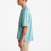 Timberland Solid Color Contrast Stitch Casual Short Sleeve Polo Shirt Men tops Mineral-Blue A2FYZ-G99