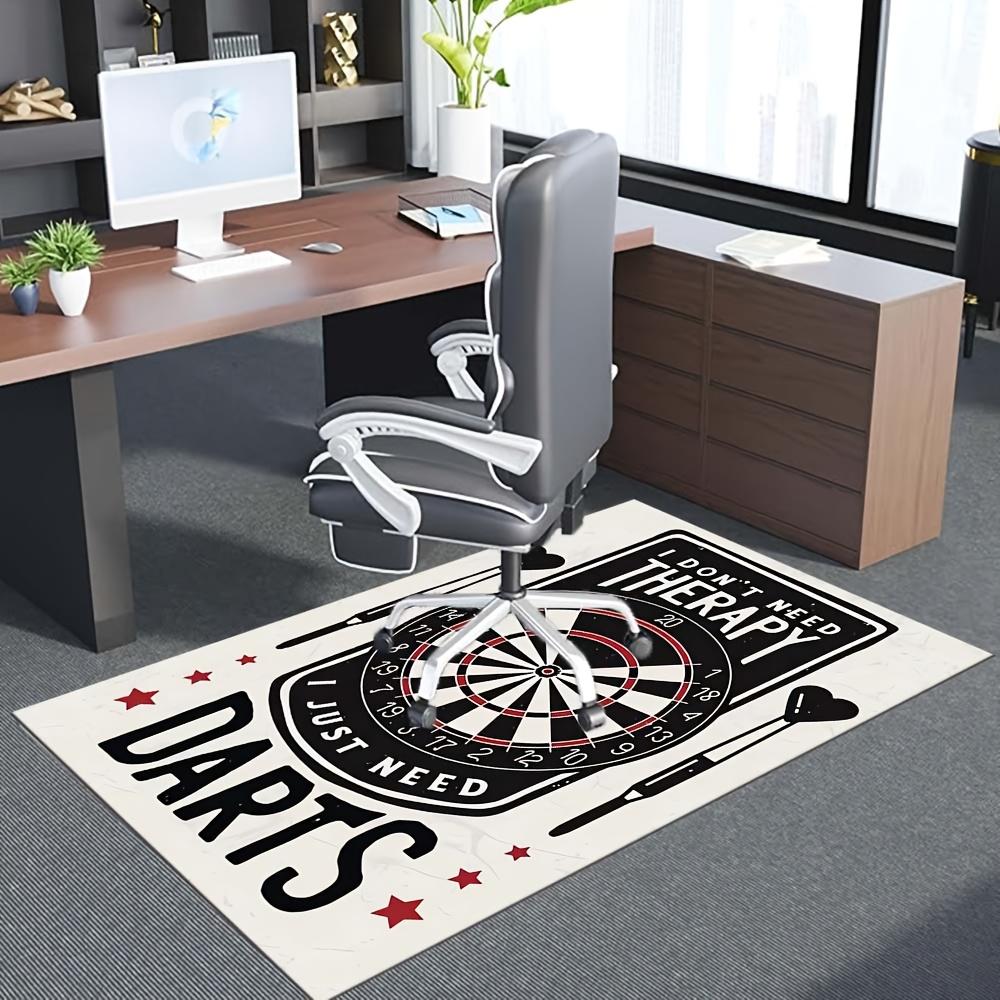 Vintage Teppich mit Dart-Thema und dem Slogan „I Just Need Darts“, Rutschfeste Matte für Wohnzimmer, Spielzimmer, Kneipe, Lustiger Sport-Dekor-Teppich
