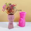 Artistic Figure Flowerpot Molds Cements Mould Silicone Texture for Flower Vase