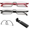Vogue Titanium High-definition Ultralight Half Steel Unisex Portable Frame Reading Glasses