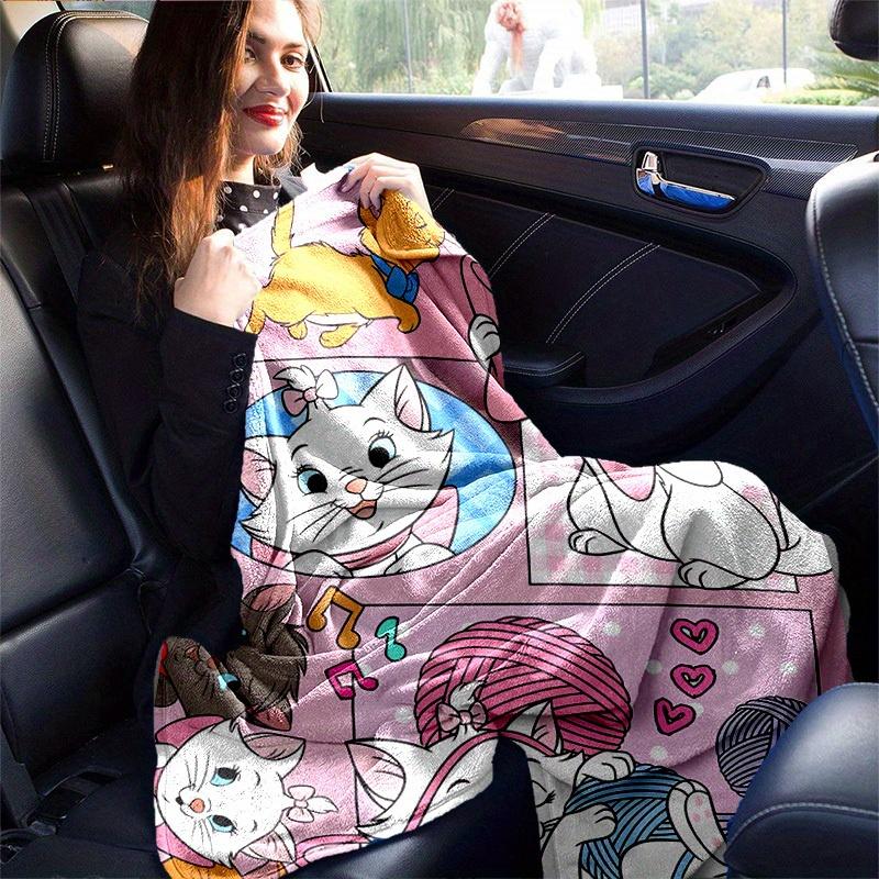 1pc. Cute Marie Cartoon Cat Design Blanket, Seasonal Universal, Home Decoration, Throw Blanket, Cartoon Blankets, Soft Flannel Throw Blanket