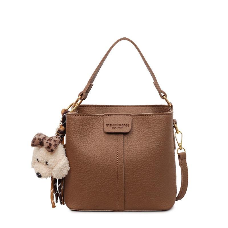 New Sense Bag Fashionable Versatile Handbag Casual Commuting Shoulder Crossbody Bucket Bag