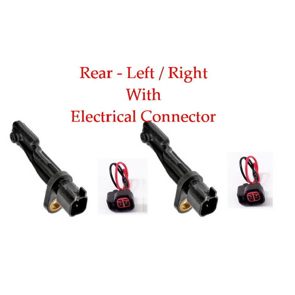 2 ABS Wheel Speed Sensor W/ Connectors Rear Left & Right Fits: Dodge And Jeep