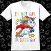 LGBTQ Einhorn Super Gay Pride LGBT Verbündeter Regenbogenflagge T-Shirt Meme Geschenk Lustig 706