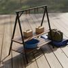 Foldable Tripod Hanging Rack Quick Assembly Storage Shelf for Picnic