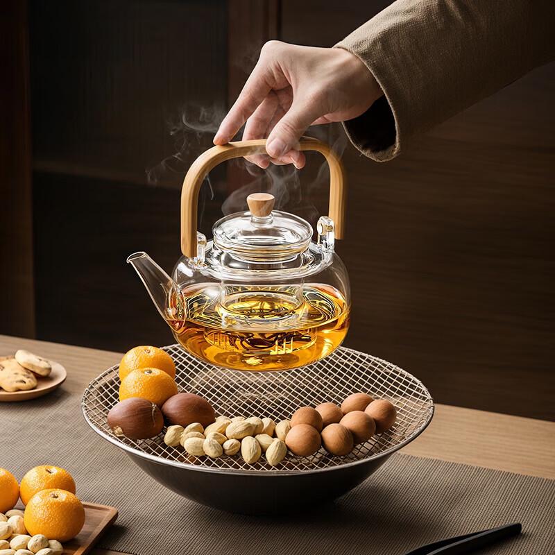 CLITON Heat-Resistant Glass Coffee & Tea Set with 4 Cups