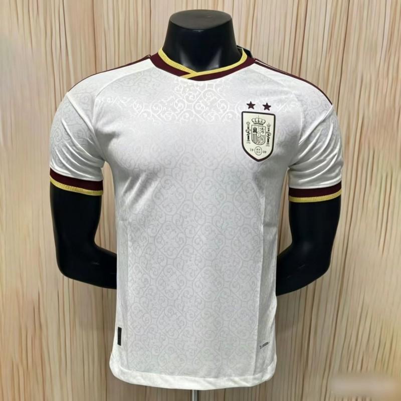 Spain 19 Football Jersey Short Sleeve Men Women Sports Training Running