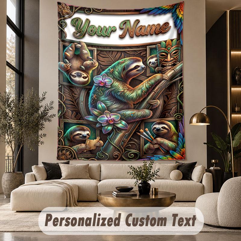 Fantasy Magic (153) Theme Wall Tapestry Customized With Name Text Personalized Hanging Tapestry For Bedroom Living Room Decor