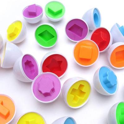 6pc Mixed Shape  Pretend Puzzle Smart Eggs Baby Kid Learning Toy