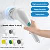 Handheld Electric Cleaning Brush 5 In 1  Heads Cordless Portable Cleaning Brush Handheld Scrubber Suitable for Bathroom Kitchen