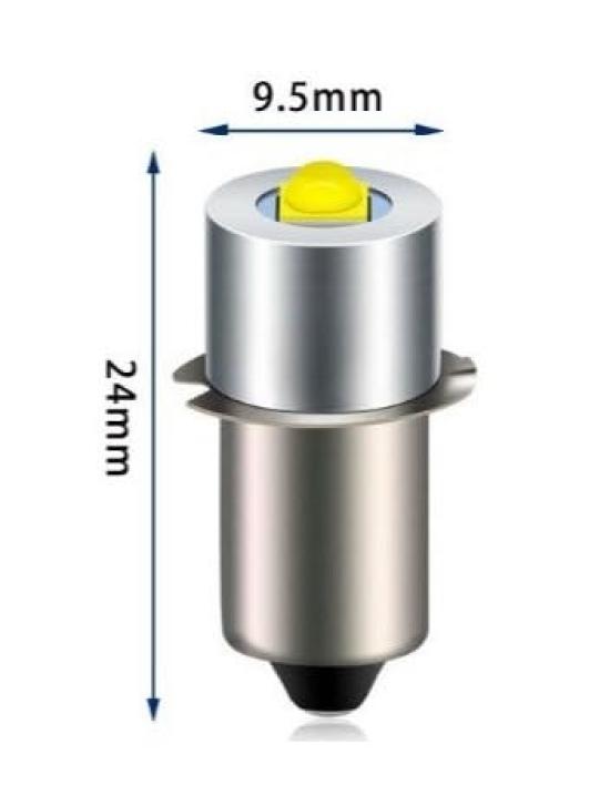 Bubulu Flashlight Bulb Replacement LED White 6V-24V (Set of 2)