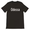 Odessa T Shirt White Lettering On Black Vintage Washed Homme Unisex Soft Breathable Versatile Comfortable Designer Clothes
