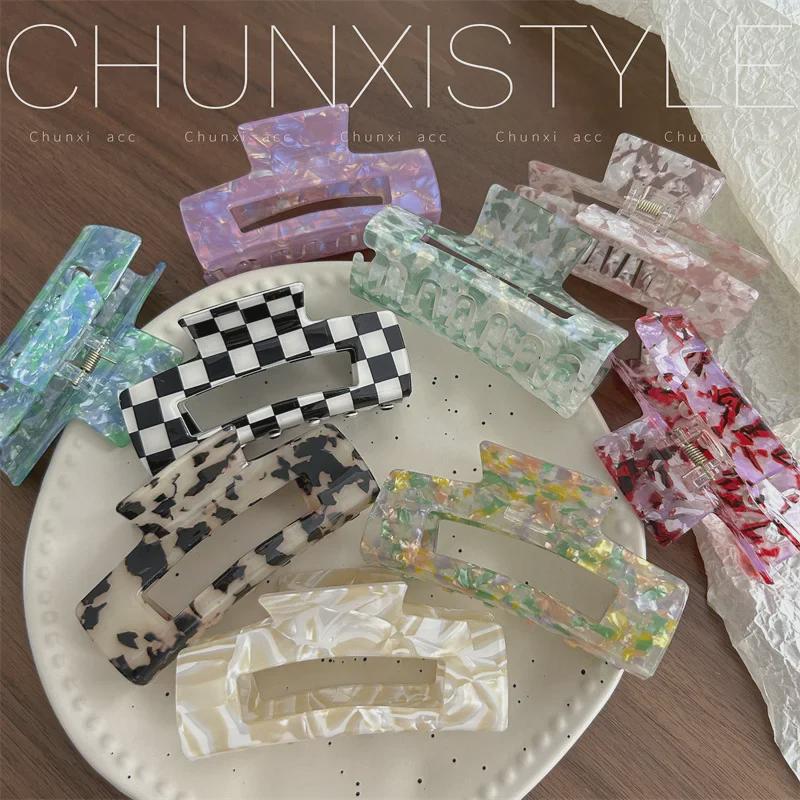 Large French Retro Mermaid Color Hairpin Shark Clip