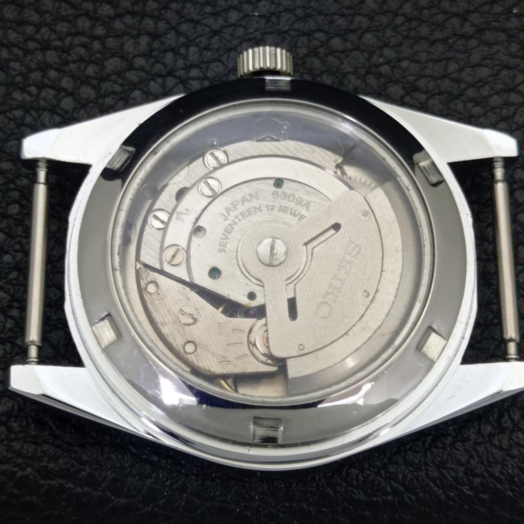 AUTOMATIC VINTAGE REFURBISHED SEIKO 5 6309A JAPAN MENS BLUE DIAL WATCH a440816-4