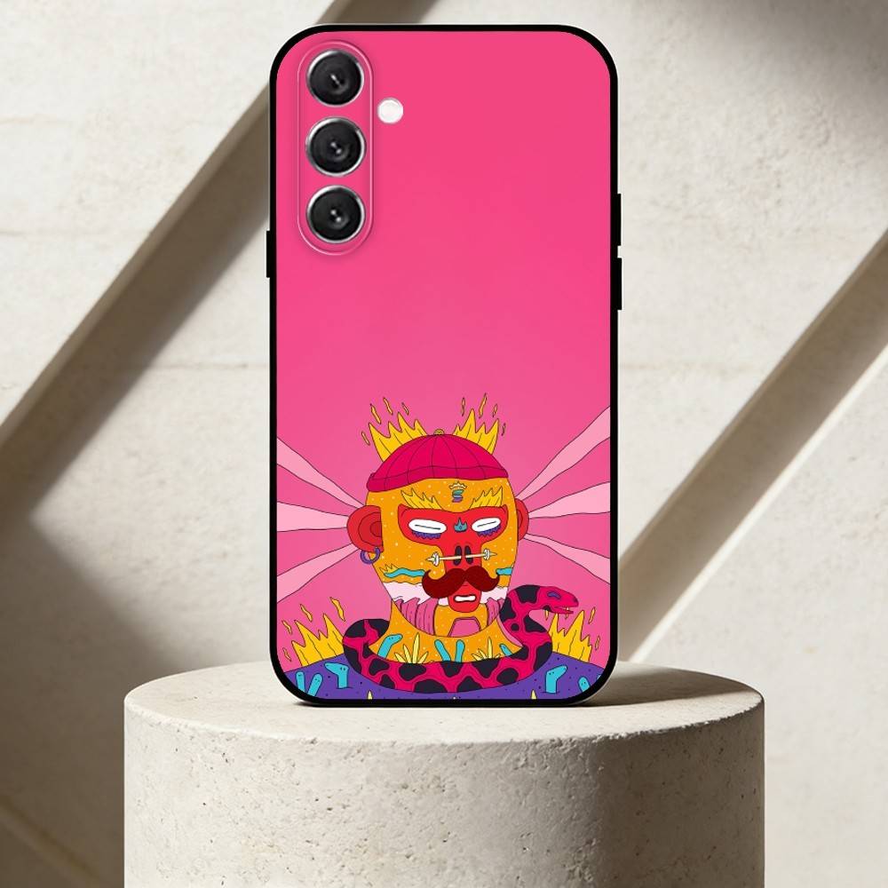 

O-Outsider Art Phone Case For Samsung Galaxy A91,80,73,72 ,71,53,52,32 ,31,22,21s,20,Soft Black Case Samsung a70