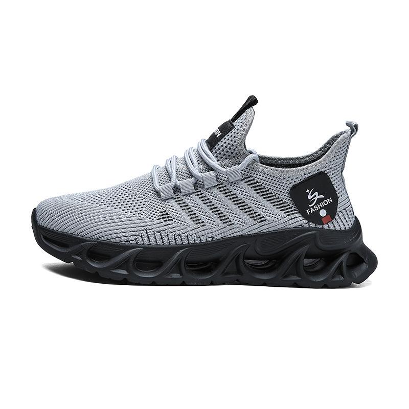 Modne sportowe buty dla młodych mężczyzn platforma duży rozmiar buty typu "blade" męskie wiosenno-letnie buty męskie z tkaniny fly-woven