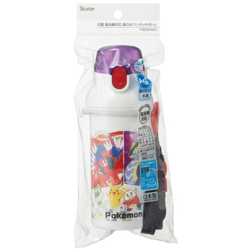 Skater Water Bottle, 480ml, Pok?mon 23 Design, for Kids, Antibacterial, Plastic, Made in Japan, PSB5SANAG-A