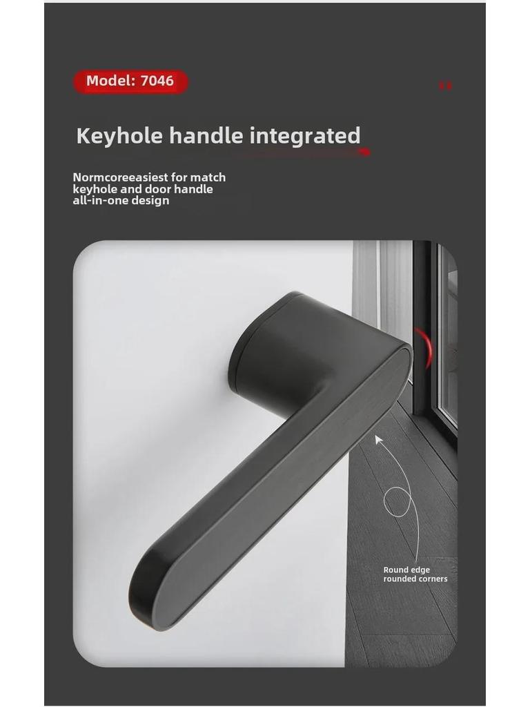 Minimalist Silent Magnetic Door Lock for Bedroom, Indoor Wooden Doors, and Bathroom