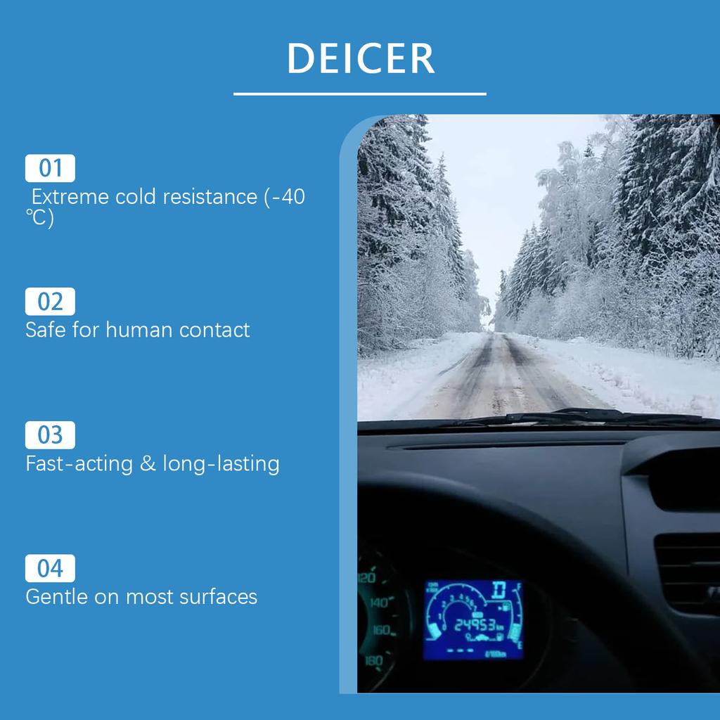 Car Deicing Agent Winter Car Snowmelt Spray Efficient Defrosting Quick Snow & Ice Melting Spray Automobile Defrost Tool 100ml