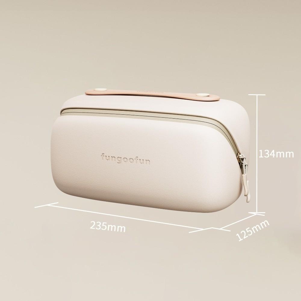

Trendy Large Capacity Capsule Cosmetic Bag Portable Waterproof Toiletry Bag Luxury Design Lipstick Storage Bag for Women белый