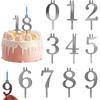 10pcs/set 0-9 Number Happy Birthday Cake Topper Wedding Cake Topper Adorn For Kids Birthday Party Holiday Cake Supplies