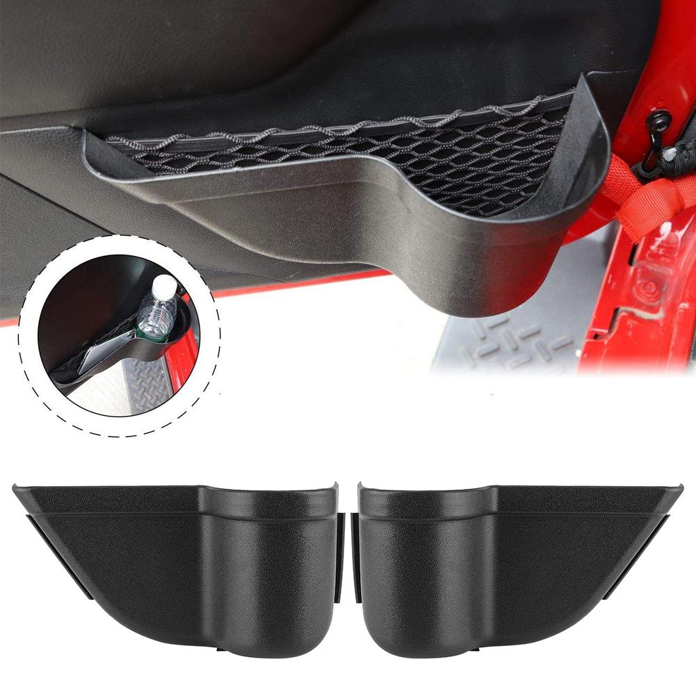 2Pcs Front Door Storage Box Side Insert Organizer Tray Fit for Jeep Wrangler JK JKU 2011‑2018