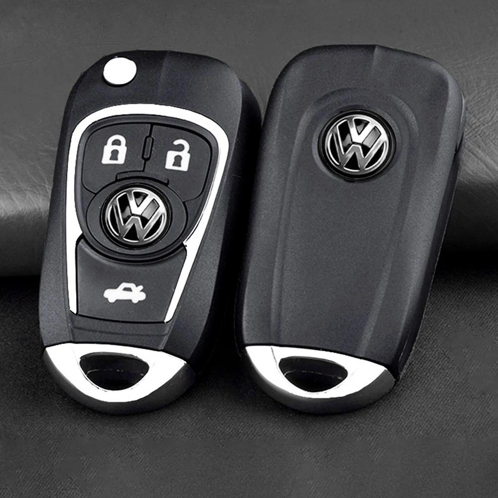 2026 Hot For Volkswagen VW 5/10Pcs 14MM Car Remote Key Badge Emblem Metal Logo Stickers For VW GTI Polo Golf Passat Tiguan Arteo
