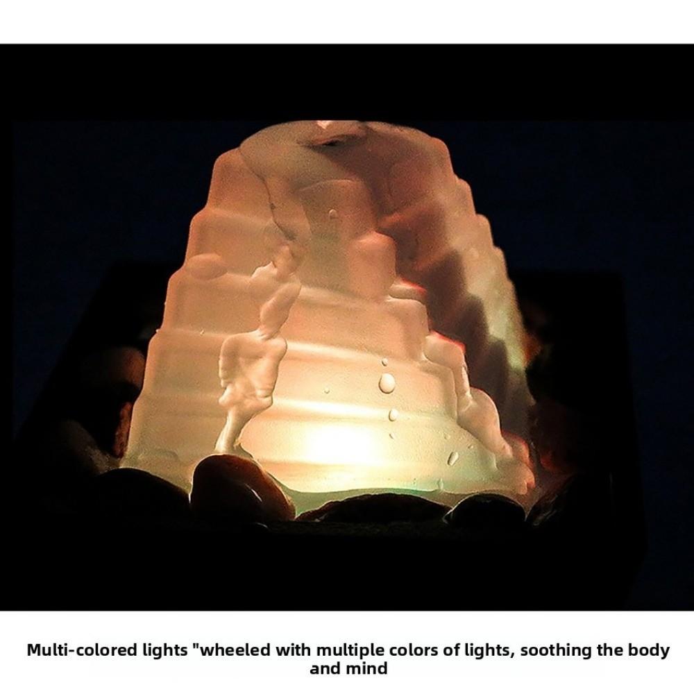 Circulating Water Flow Water Fountain ABS Micro Landscape Flowing Water Ornaments Battery/Plugged in Waterfall Decoration