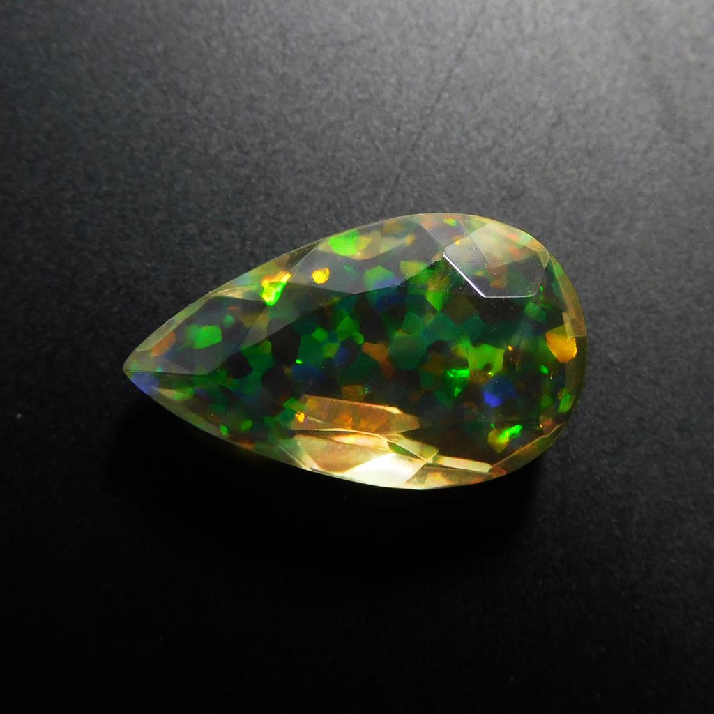 10.65 Ct Lab Created Opal Pear Certified Fabulous Loose Gemstone