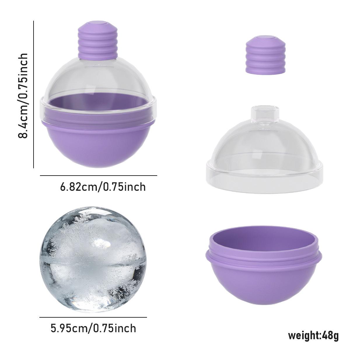 

Bulb Mould Food Grade Ice Whiskey Household Large Round Refrigerator Frozen Ice Grid Ice Cube Spherical фіолетовий