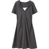 BETU Women's Summer Hooded Short Sleeve Mini Dress