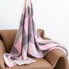 Scarf Women's Winter Wool Scarf Atmospheric Pink Plaid Women's Versatile Scarf Thickened Warm Large Shawl