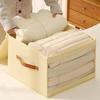 Foldable Clothing Storage Box Collapsible Storage Bin with Clear Window Reinforced Handles Zippered Comforter Storage Bag for Quilt Clothing Sweater