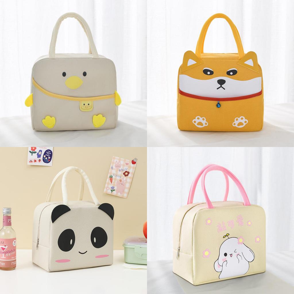 Cute Yellow Duck Thermal Lunch Box Bag For Kids And Students Modern Minimalist Style Aluminum Foil Insulated Lunch Bag Wholesale