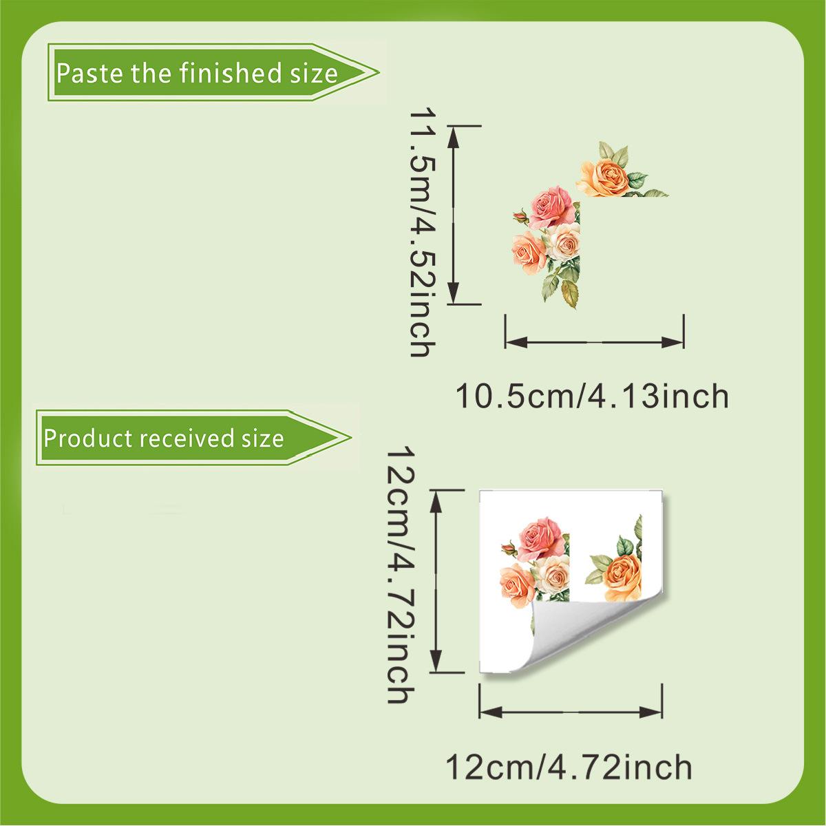 

Multicolor Painted Flower Switch Plate Wall Sticker Living Room Bedroom Home Decor Art 12x12cm різнокольоровий