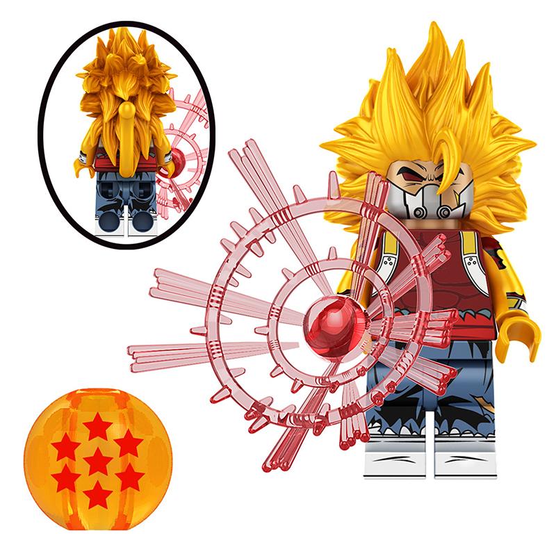 1/8ks Kreslená Anime Mini Akční Figurka Panenka Stavební Kostky Anime Postavy Goku Super Saiya Birusu Model Dětské Hračky Dárky