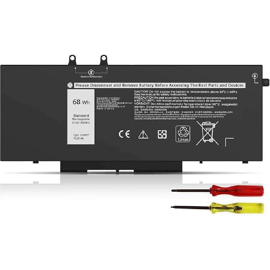 New 68Wh 3HWPP Laptop Battery Replacement for Dell Latitude 5410 5401 5510 5501 5511 5411 Precision 3541 3551 Inspiron 17 7500/7506 2-in-1 Inspiron