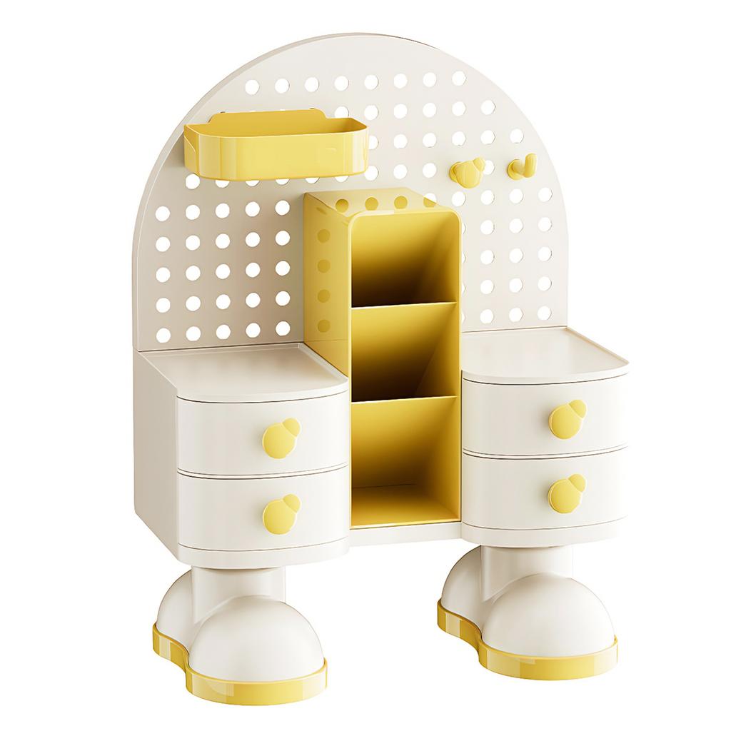 Creative Desktop Organizer with Drawers Pen Holder & Stationery Storage Box for Office School Home Makeup Desk Supplies