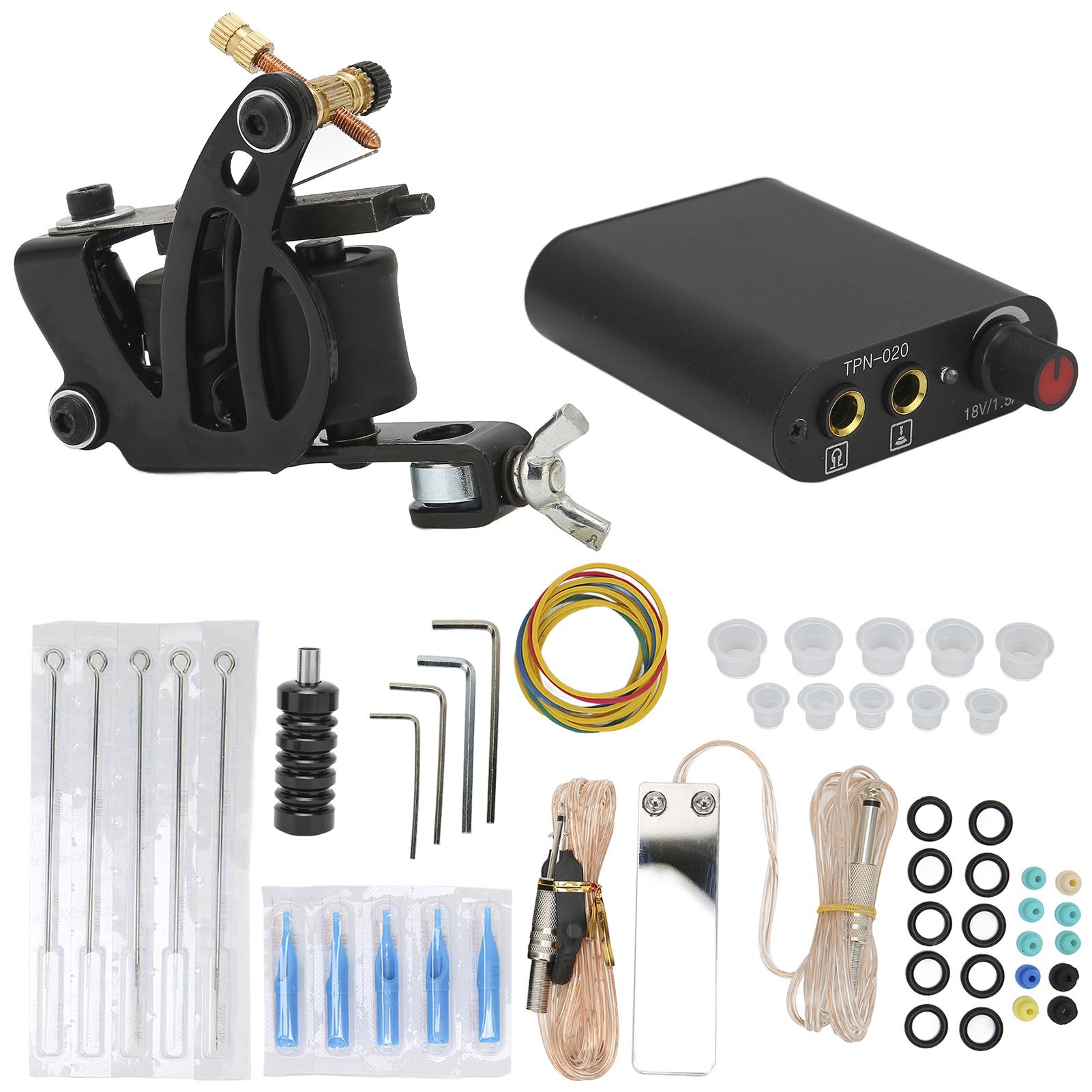 

Профессиональный комплект для татуировки, комплект для начинающих, полный комплект для татуировки, блок питания 90‑265VUS EU Plug