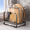 Kitchen Pot Lid Holder Cutting Board Rack Countertop Chopping Board Bracket Multifunctional Storage Shelf Organizer Stand