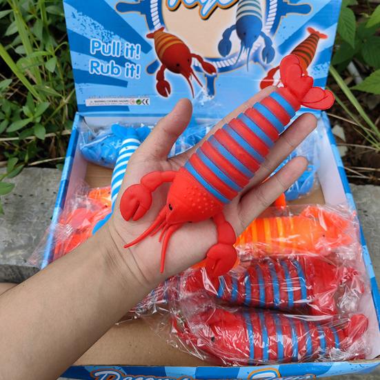 Squeezing Lobster Toy Cute Colorful Simulation Animal Doll Pinch Toy Anxiety-Relief Soft Plastic Squeeze Fidget Squishes Decompression Toy Boys Girls