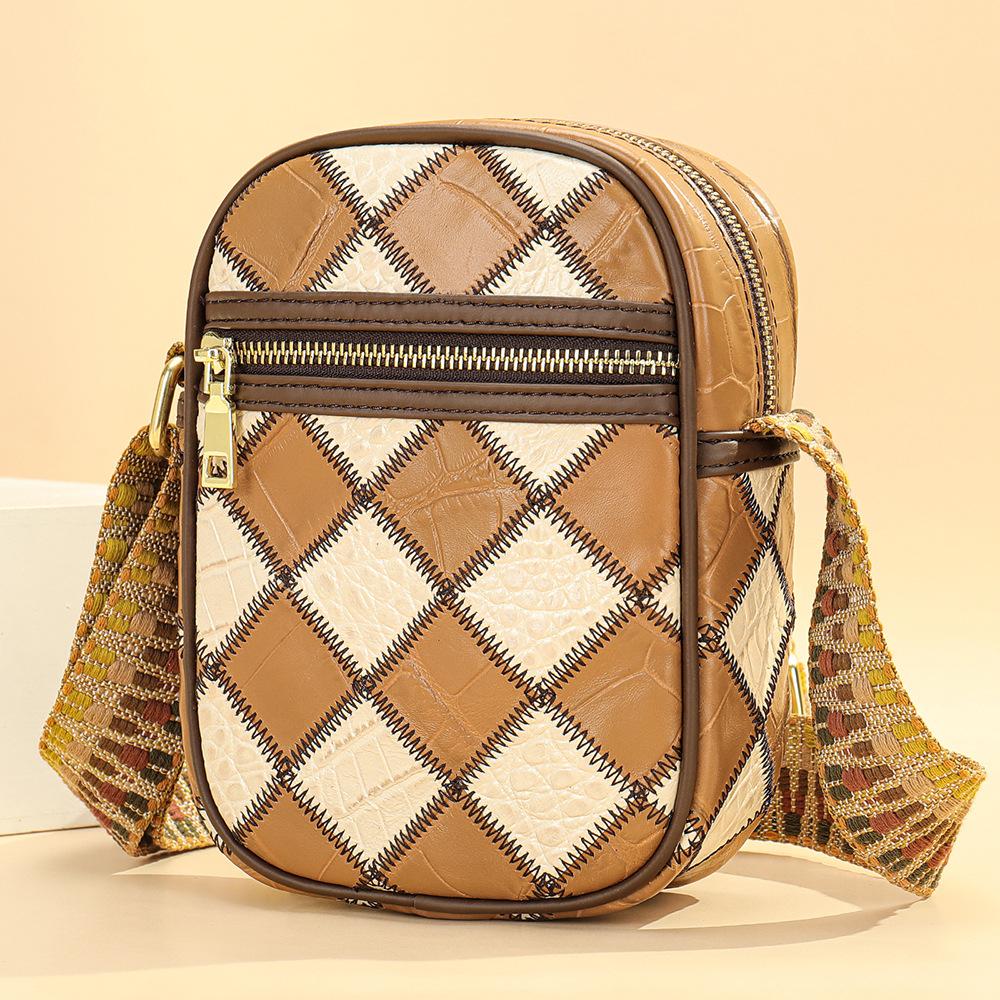 

Женская сумка из натуральной кожи, простая сумка через плечо коричневый