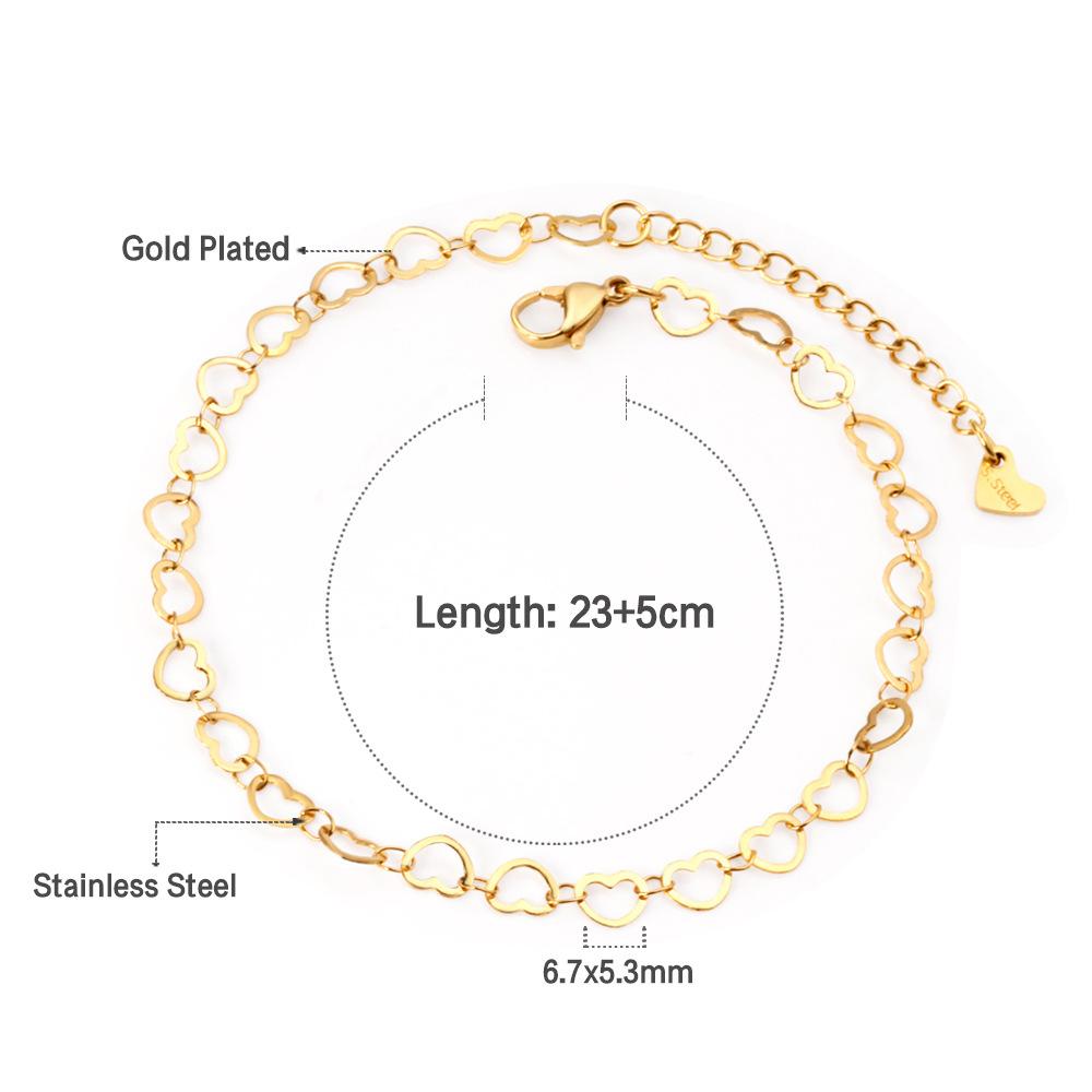 Gold Paperclip Chain Ankle Bracelet Jewelry For Beach Vacation And Summer Holiday