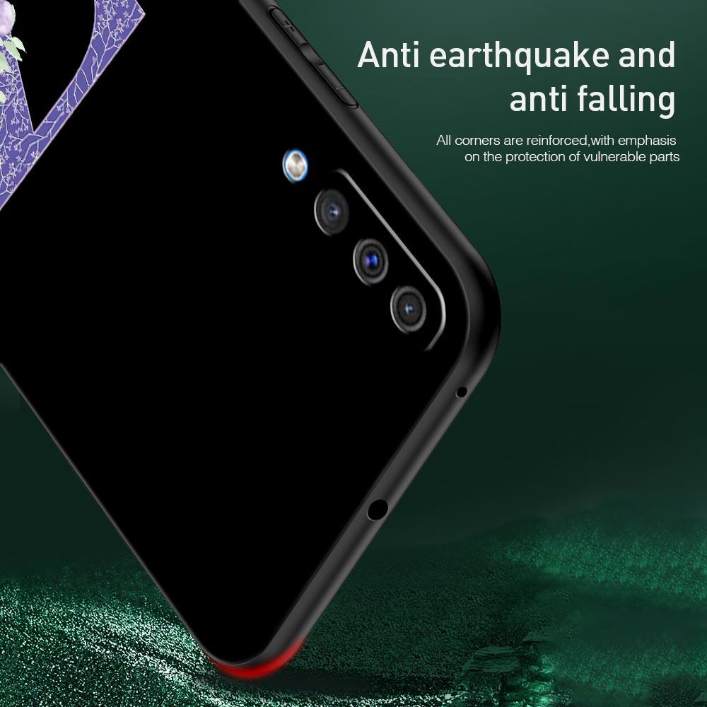 Letters Purple Flower Phone Case For Samsung Galaxy A56 A36 A26 A34 A17 A16 A06 A14 A12 A54 A72 A24 A22 A70 A52 A50 A40 A32Cover