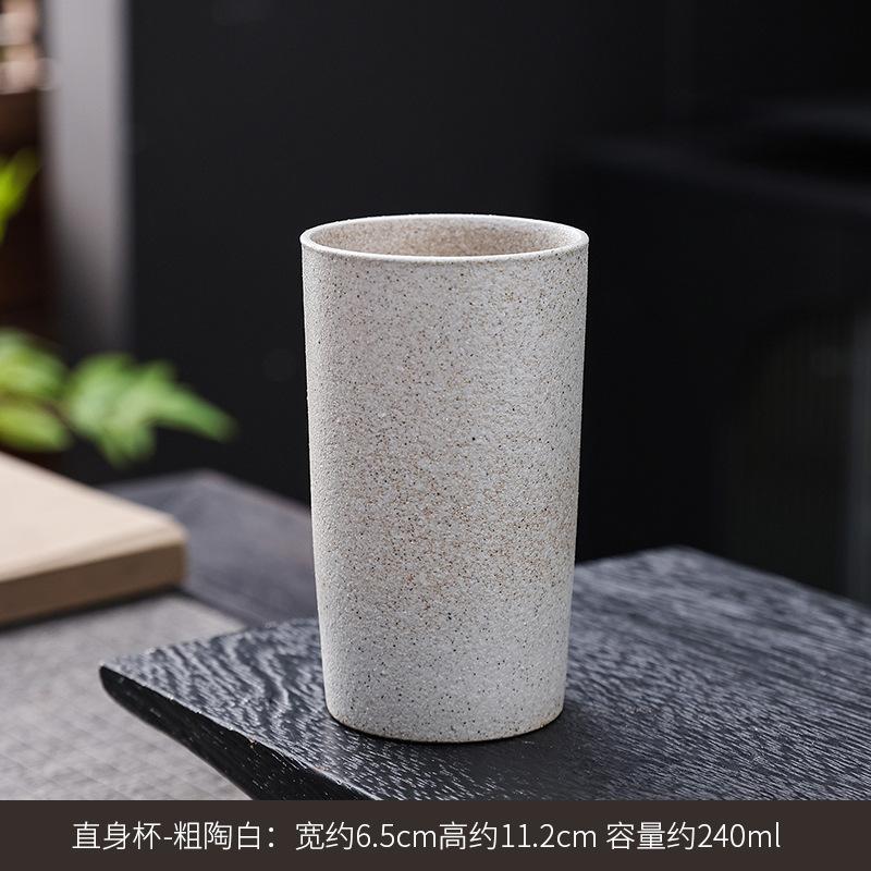 Vintage Gilded Rough Pottery Coffee Cup Latte Afternoon Tea Latte Art Coffee Cup High Mug Ceramic TeaCup Home Breakfast Milk Mug 240ml